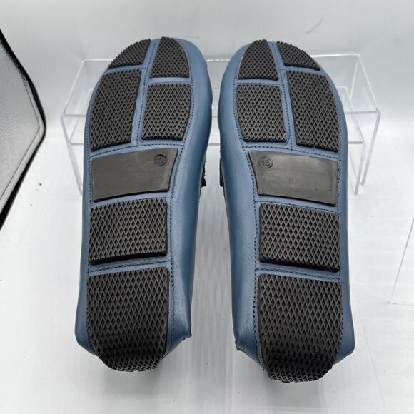 Scandia Woods Mens 13W Blue Leather Mocs Loafers Driving Shoes BOA303 - Picture 9 of 10